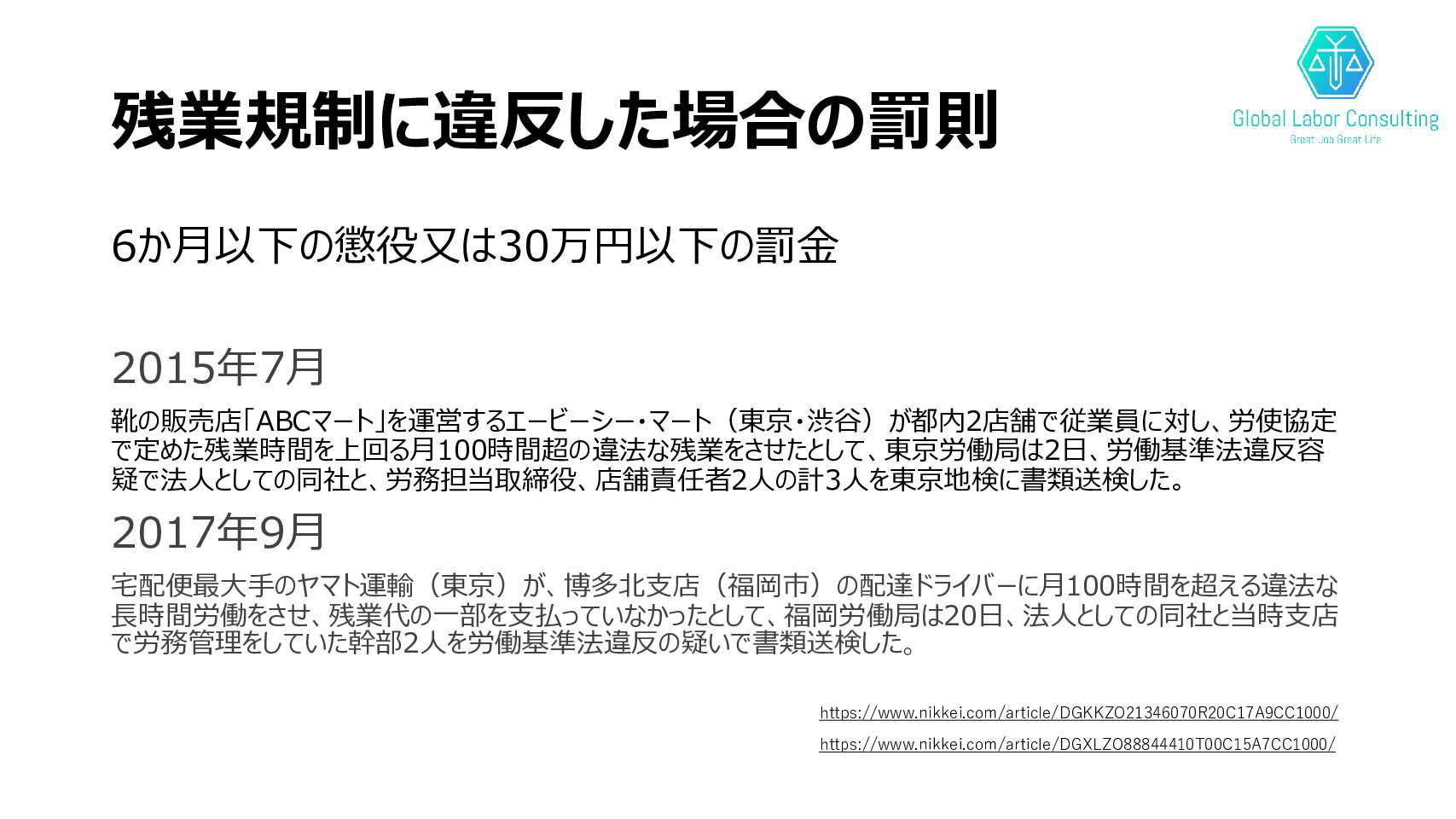 労働基準法基礎講座残業規制に違反した場合の罰則 – GLC社労士事務所